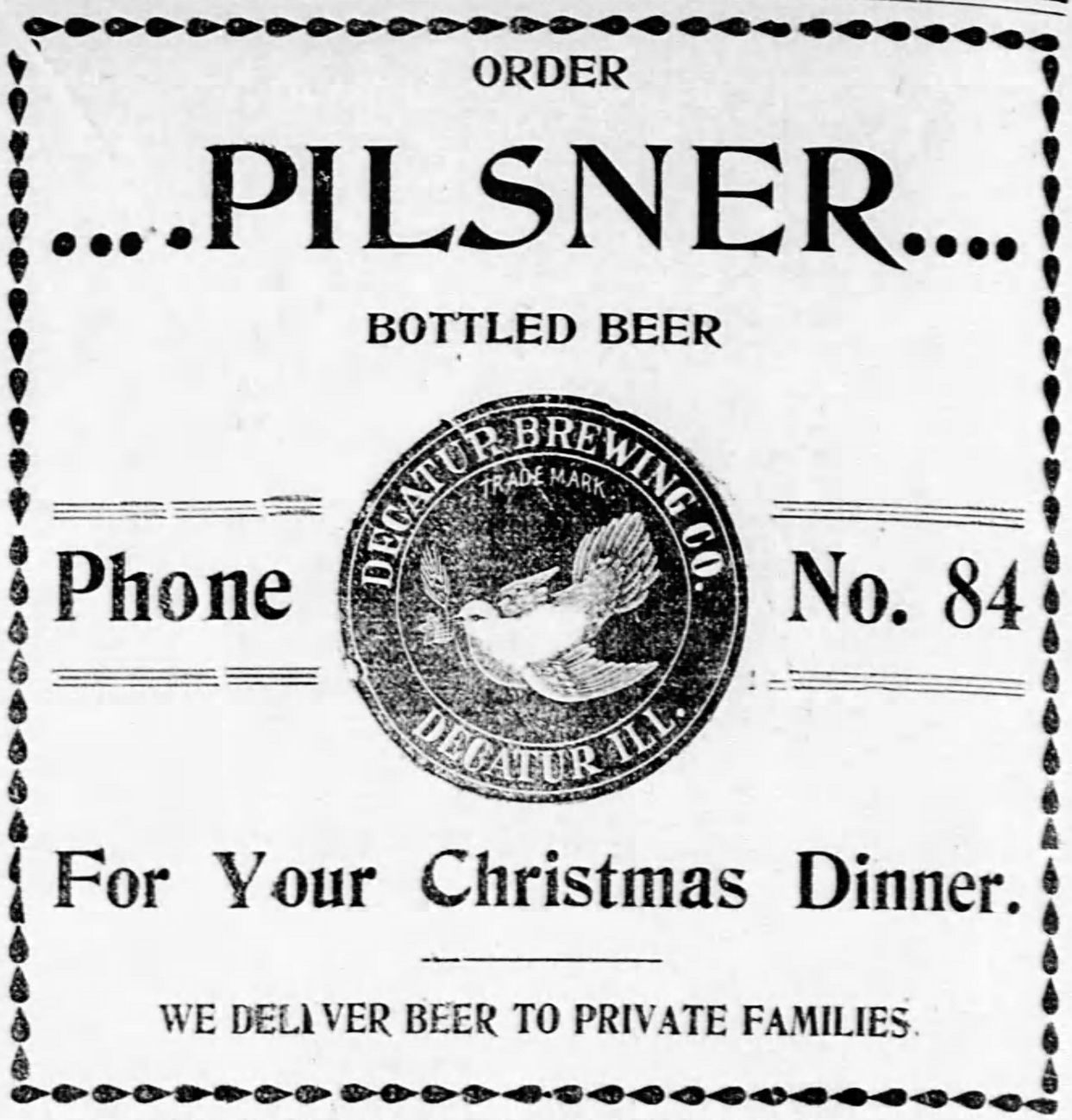 Pilsner bottled beer for your Christmas dinner